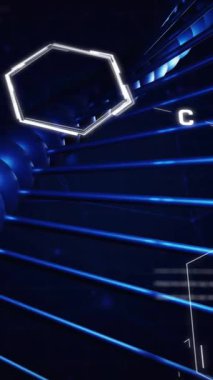 DNA iplikçikleri üzerinde bilimsel veri işleme animasyonu. Küresel bilim, bağlantılar, hesaplama ve veri işleme kavramı dijital olarak oluşturulmuş video.