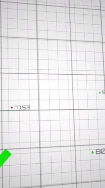 Beyaz zemin üzerinde veri işleme üzerinde diyagram animasyonu. Küresel teknoloji, sosyal medya ve dijital arayüz kavramı dijital olarak oluşturulmuş video.