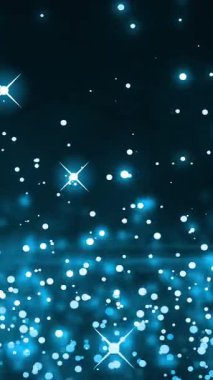 Animation of twin fish of pisces zodiac sign over glowing and moving blue particles and stars. Illustration, digitally generated, abstract, astrology sign, fortune telling and outer space concept.