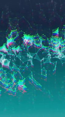 Yeşil arka planda DNA ipliği animasyonu. Bilim ve dijital arayüz kavramı dijital olarak oluşturulmuş video.