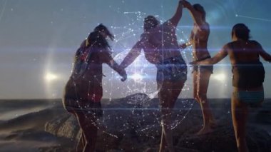 Okyanus kayasına gelen dört kadın el ele tutuşarak dijital dünya ile dengede duruyor. Teknoloji ekibi çalışması için nabız yokluyorlar. Macera, arkadaşlık, takım çalışması, uyum, bağlantı, boş zaman, açık hava