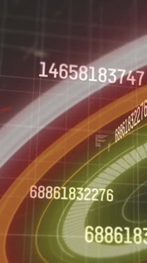 Gri arkaplandaki istatistik ve veri işleme animasyonları. Küresel iş finansmanı ve bağlantılar konsepti dijital olarak oluşturulmuş video.