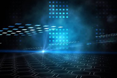 kareler ve altıgen desen teknik arka plan