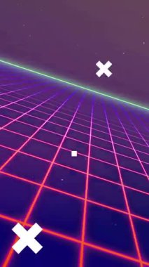 Finansal veri işleme çizgilerin ve şekillerin siyah arka planda canlandırılması. Küresel iş, finans, bilgisayar ve dijital arayüz kavramı dijital olarak oluşturulmuş video.