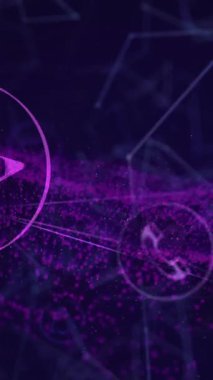 Parlak arkaplan üzerinde veri işleme ve bağlantı ağının animasyonu. Küresel bilim teknolojisi ve dijital arayüz konsepti dijital olarak oluşturulmuş video.