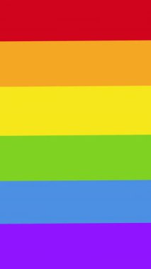 lgbtq gökkuşağı renk çizgilerinin animasyonu. lgbtq gurur ve eşitlik kutlaması konsepti dijital olarak oluşturulmuş video.