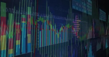 Gösterge paneli yükleme çubukları salınımlı kırmızı hat izleme fiyatları, mor kaplama yanıp sönen paneller güncelleniyor. Analizler, finans, yatırım, ticaret, teknoloji, veri görselleştirme, gösterge paneli