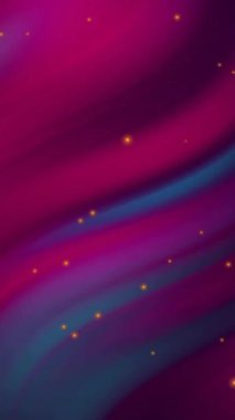 Siyah arkaplandaki pembe şekillerin üzerindeki sarı ışık noktalarının animasyonu. Işık, renkler, hareket ve arkaplan kavramı dijital olarak oluşturulmuş video.