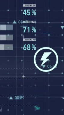 Animation of financial data processing and statistics. Global business, finances, computing and data processing concept digitally generated video.