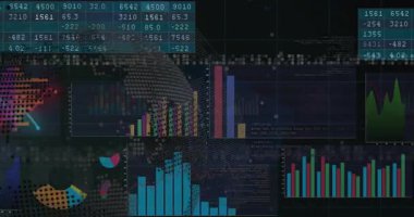 Gerçek zamanlı analizleri göstermek için güncelleyen ve titreşen veri besleme gösterge paneli görselleri alınıyor. Teknoloji, analitik, veri, arayüz, görselleştirme, dijital, yenilik