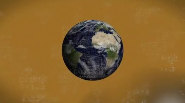 Küre büyümeye başladığında, kıtaları, matematik alevlerinin gezegen boyunca akışını gösteren dönüşler başlar. Küresel, animasyon, teknoloji, bilimsel, geleceksel, veri, görselleştirme