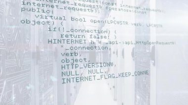 C ya da C + + ile başlayan sunucu koridoru geometri ve HTTP kodlarında mantığı açıklayan kaydırma. Teknoloji, siber güvenlik, programlama, veri mimarisi, ağ altyapısı, yazılım geliştirme, dijital dönüşüm