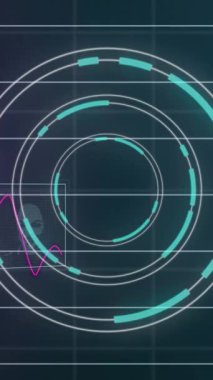 Biyometrik fotoğrafların animasyonu, finansal veri işleme ve tarama. Dijital olarak oluşturulmuş küresel bağlantılar, iş, bilgisayar ve veri işleme kavramı.