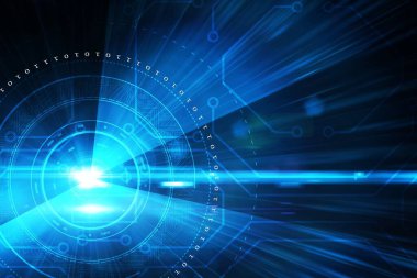 Blue technology background, simple design