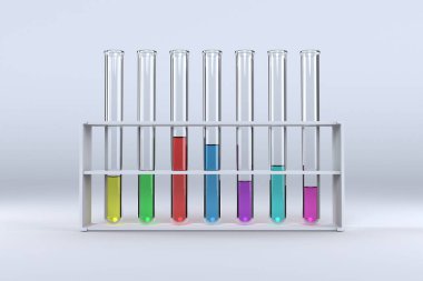 Test tube with chemical solution, Close-up