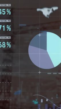 İkiden fazla finansal veri işleme animasyonu. Küresel finans sektörü ve dijital arayüz kavramı dijital olarak oluşturulmuş video.