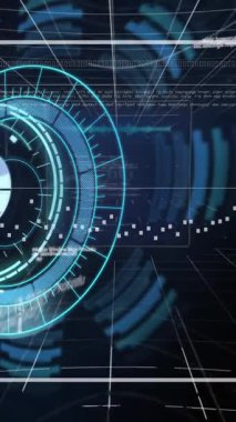 Animation of data processing over 6g text. Global business and digital interface concept digitally generated video.