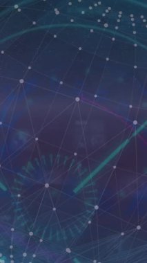 Dünya çapında finansal veri işleme animasyonu. Küresel iş, finans ve dijital arayüz kavramı dijital olarak oluşturulmuş video.