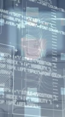 Donanmanın arka planında asma kilit ve veri işleme animasyonu. küresel iletişim ve veri güvenliği konsepti dijital olarak oluşturulmuş video.