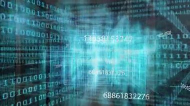 Başlangıçta, sanal şebeke tüneli dijital veri koridorunu temsil eden kaydırma numaralarıyla açılıyor. Dijital, fütüristik, sürükleyici, teknoloji, soyut, siber, yenilik