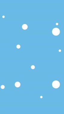 Mavi arka planda sallanan beyaz lekelerin canlandırması. desen, renk ve hareket konsepti dijital olarak oluşturulmuş video.