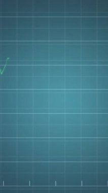 Borsa üzerinde şema ve veri işleme animasyonları. Küresel iş, teknoloji ve dijital arayüz kavramı dijital olarak oluşturulmuş video.