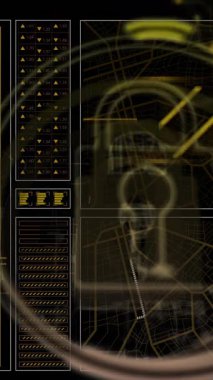 Dijital veri ve grafikler üzerine kilit sembolü ve siber güvenlik animasyonu. Koruma, teknoloji, şifreleme