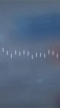 Karanlık arka planda finansal veri işleme animasyonu. Küresel finans, iş, bağlantılar, hesaplama ve veri işleme kavramı dijital olarak oluşturulmuş video.