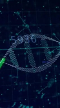 Laboratuvar ortamında bilimsel veriler, DNA dizileri ve ikili kodlama animasyonları işleniyor. Bilim, teknoloji, biyoteknoloji, araştırma, laboratuvar, genetik