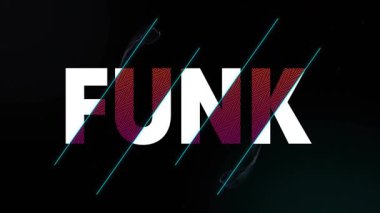 Şekil belirmesi, siyanür çizgilerinin temizlenmesi, FUNK 'in pembe dalga şeklinde ortaya çıkması, sonra da logo için geri dönmesi. Dinamik, fütüristik, hareket grafikleri, dijital, soyut, enerjik, neon