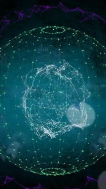 Dünya üzerindeki ekranlardaki veri işleme bileşimi. küresel bağlantılar, dijital arayüz ve teknoloji konsepti dijital olarak oluşturulmuş görüntü.