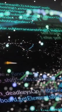 Tüm dünyada bağlantıları olan ai veri işleme animasyonu. Dijital olarak oluşturulmuş küresel yapay zeka, veri işleme, bilgisayar ve dijital arayüz kavramı.