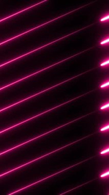 Siyah arkaplan üzerindeki kırmızı neon izlerin animasyonu. İş, teknoloji ve dijital arayüz kavramı dijital olarak oluşturuldu.