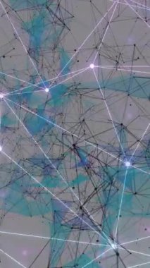 Beyaz arkaplandaki bağlantı ağının canlandırılması. küresel bağlantılar, bilgisayar ve dijital arayüz konsepti dijital olarak oluşturulmuş video.