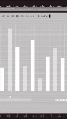 Beyaz arka planda veri işleme animasyonu. Küresel teknoloji, bağlantılar, hesaplama ve dijital arayüz kavramı dijital olarak oluşturulmuş video.