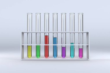 Test tube with chemical solution, Close-up