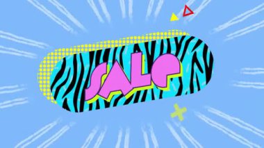 Çizgili kapsül kapsülü doldurma, nokta silme, satış metni ortaya çıkıyor ve satışı vurguluyor. Soyut, dinamik, enerjik, ticari, grafik, modern, enerjik