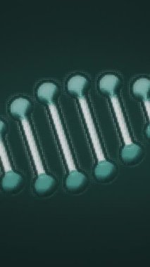 Siyah arka planda DNA iplikçiklerinin animasyonu. küresel tıp, sağlık ve teknoloji konsepti dijital olarak üretilen video.