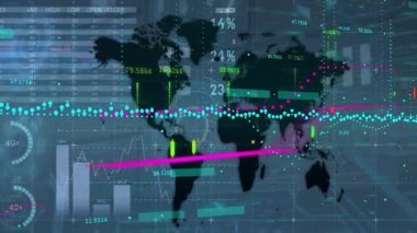 Turkuaz noktalar morumsu yeşil şamdanlar ve turta örtülerini canlandırırken harita tanıtılıyor. Kontrol paneli, veri görselleştirme, analitik, dijital arayüz, kullanıcı arayüzü, bilgi grafikleri, finansal tablolar