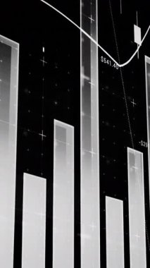 Yeşil ekran arka planına karşı bir animasyon çerçevesi. Animasyon, sola doğru hareket eden iş istatistiklerinden oluşuyor. Animasyon dışında hiçbir şey yok. Bu da onu reklam ve benzeri amaçlar için ideal yapıyor..