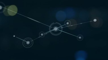 Soluk düğümler titreşiyor ve yeni düğümleri birbirine bağlayan ince çizgi çekerken veri grafiği dışa doğru genişliyor. Teknoloji, bağlantı, dijital, veri, görselleştirme, ağ, soyut