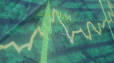 Fırlatma sporları analitiği çemberin izleme ölçümleri etrafında sarı yeşil çizgi grafiğini örtüyor. Atletik, dinamik, geleceksel, teknoloji, performans, bilim, rekabet