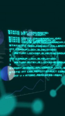 Soyut geometrik şekiller üzerinde dijital veri ve kod işleme animasyonu. Teknoloji, fütürist, yenilik