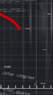 Bilgisayar sunucu odasındaki şebeke üzerinden istatistiksel veri işleme animasyonu. Bilgisayar arayüzü ve iş veri depolama teknolojisi kavramı