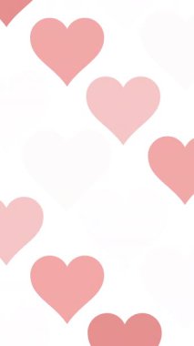 Beyaz arka planda beliren kalplerin animasyonu. Tıp, kardiyoloji ve kalp sağlığı farkındalığı konsepti dijital olarak oluşturulmuş video.