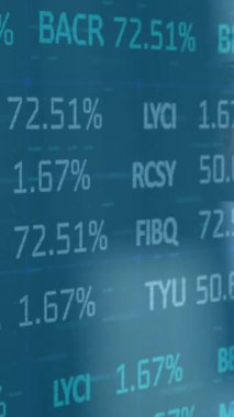 Ofiste tartışan çeşitli iş adamları için borsa veri animasyonu. finans, takım çalışması, işbirliği, strateji, mesleki, tartışma