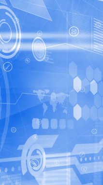 Arka plandaki veri işleme üzerinden dijital simgelerle bağlantı ağının animasyonu. küresel teknoloji, dijital arayüz, bağlantı ve ağ konsepti dijital olarak oluşturulmuş video.