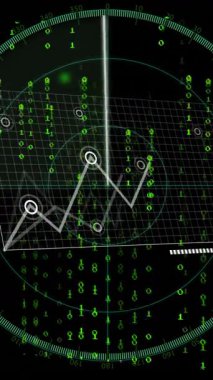 Siyah arkaplanda dijital veri işleme animasyonu. Dijital olarak oluşturulmuş küresel yapay zeka, bağlantılar, hesaplama ve veri işleme kavramı.
