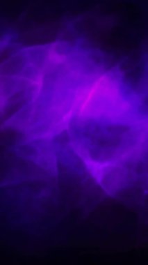 Siyah arka planda hareket eden mor şekillerin animasyonu. Sosyal medya ve dijital arayüz konsepti dijital olarak oluşturulmuş video.