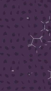 Karanlık arka planda bilimsel veri işleme animasyonu. Küresel bilim, veri işleme, bağlantılar, hesaplama ve veri işleme kavramı dijital olarak oluşturuldu.